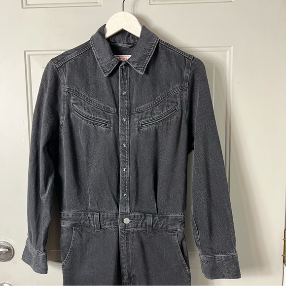 Levi’s Rinoa Wide Leg Coverall Jumpsuit Faded Black Wash size small - Picture 4 of 8